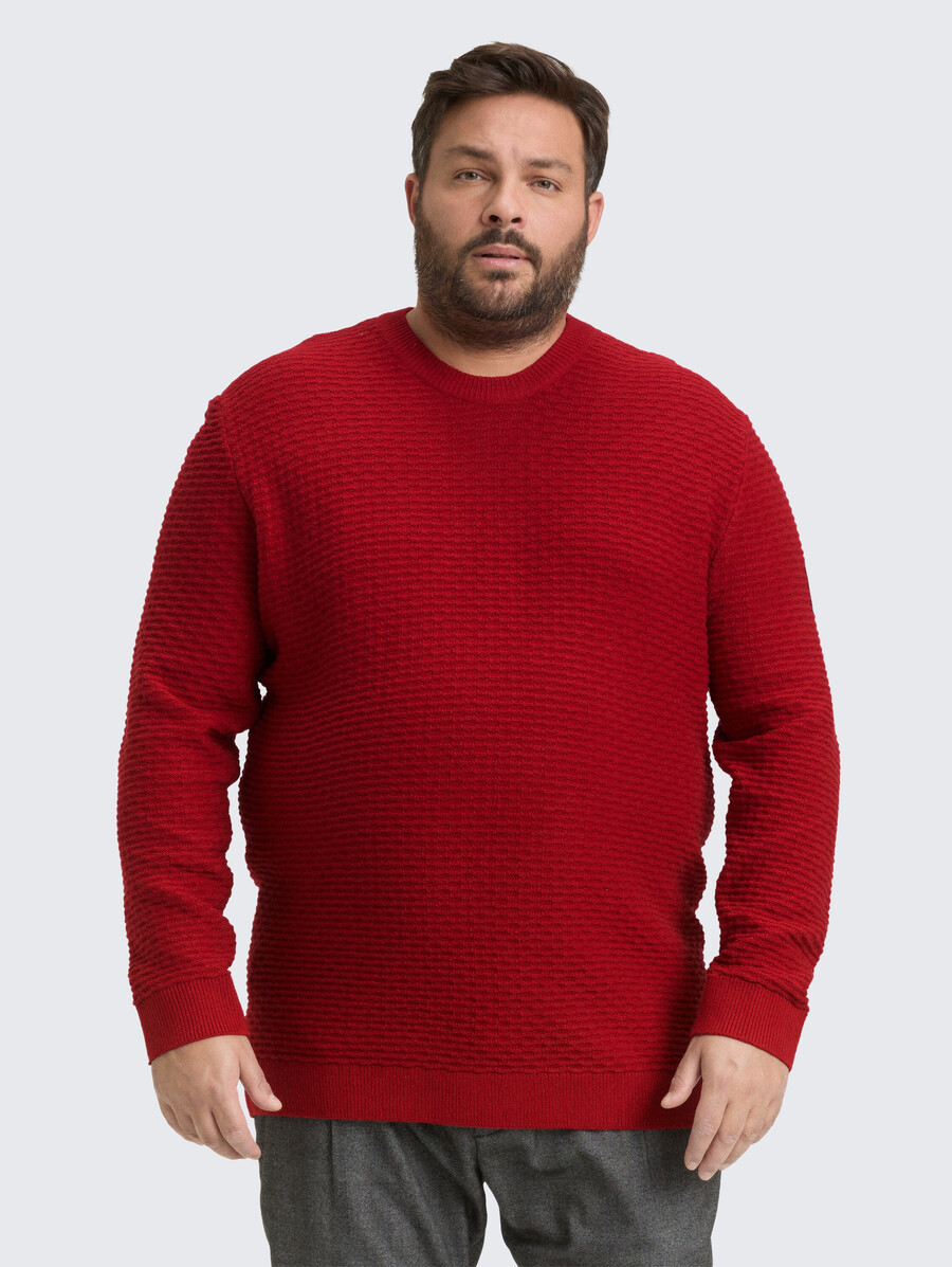 plus size - strickpullover mit rundhalsausschnitt