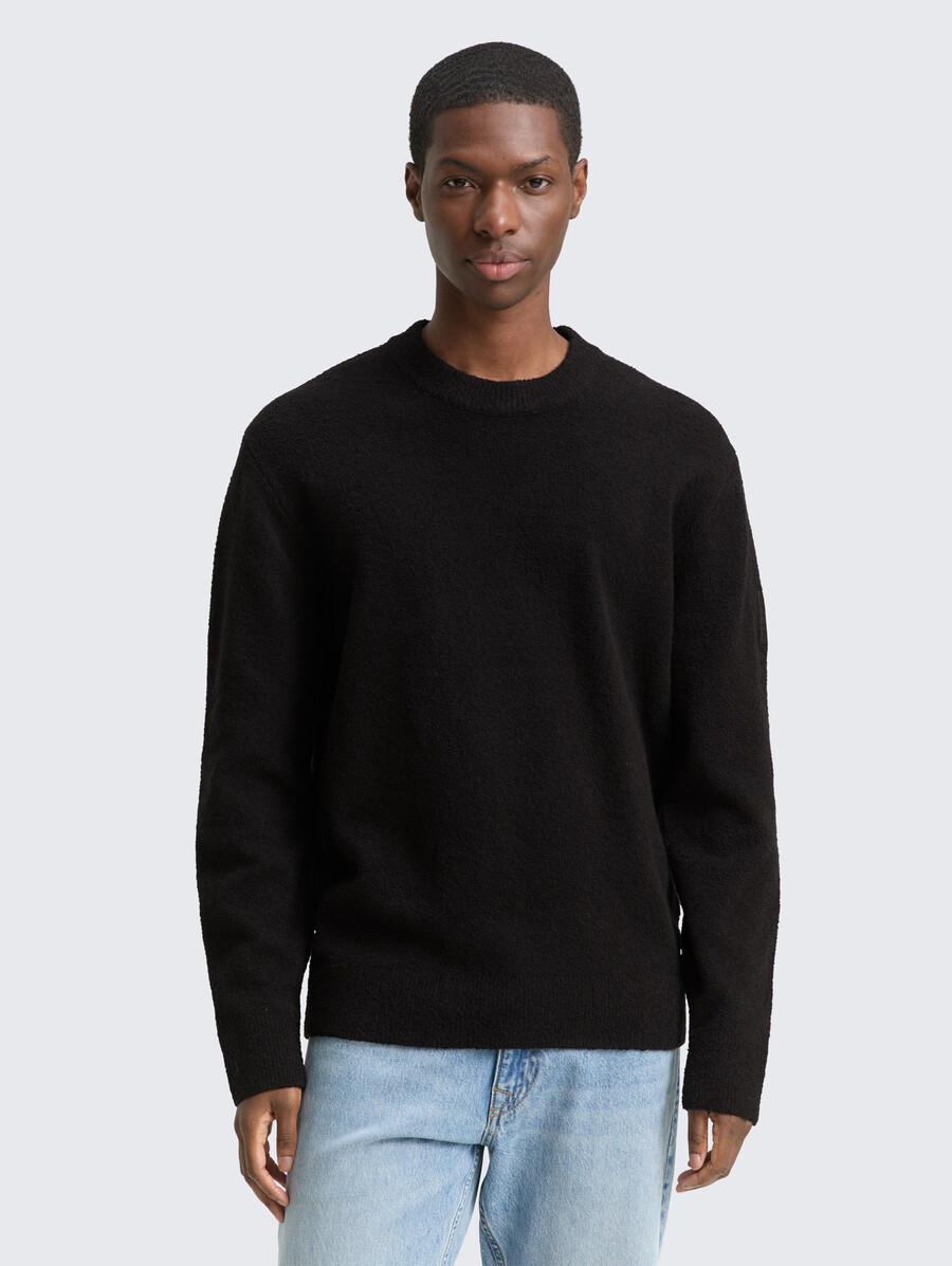 bouclé-strickpullover