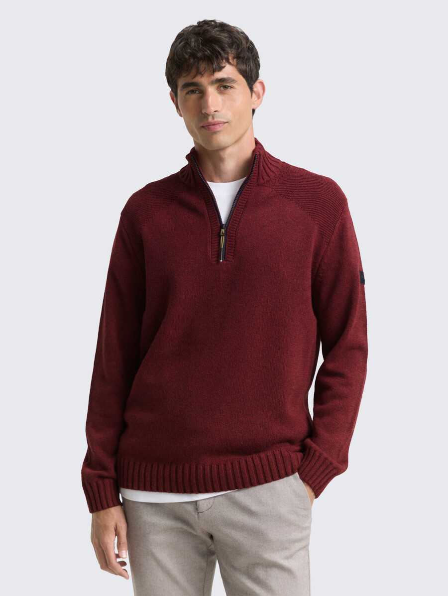troyer strickpullover mit rippendetails