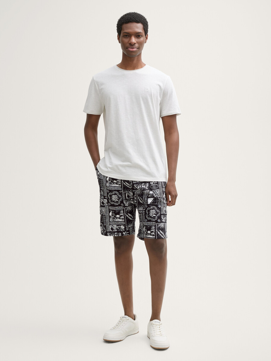 lässige shorts mit leinenanteil
