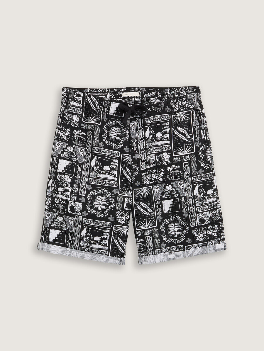 lässige shorts mit leinenanteil