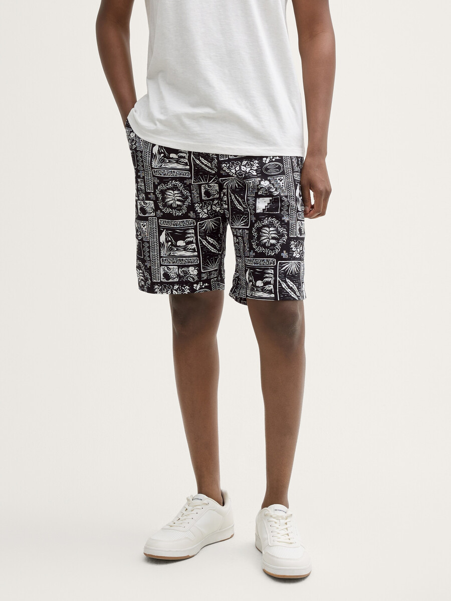 lässige shorts mit leinenanteil