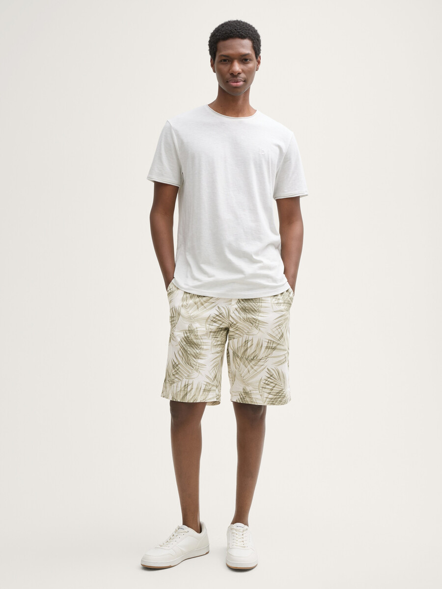 lässige shorts mit leinenanteil