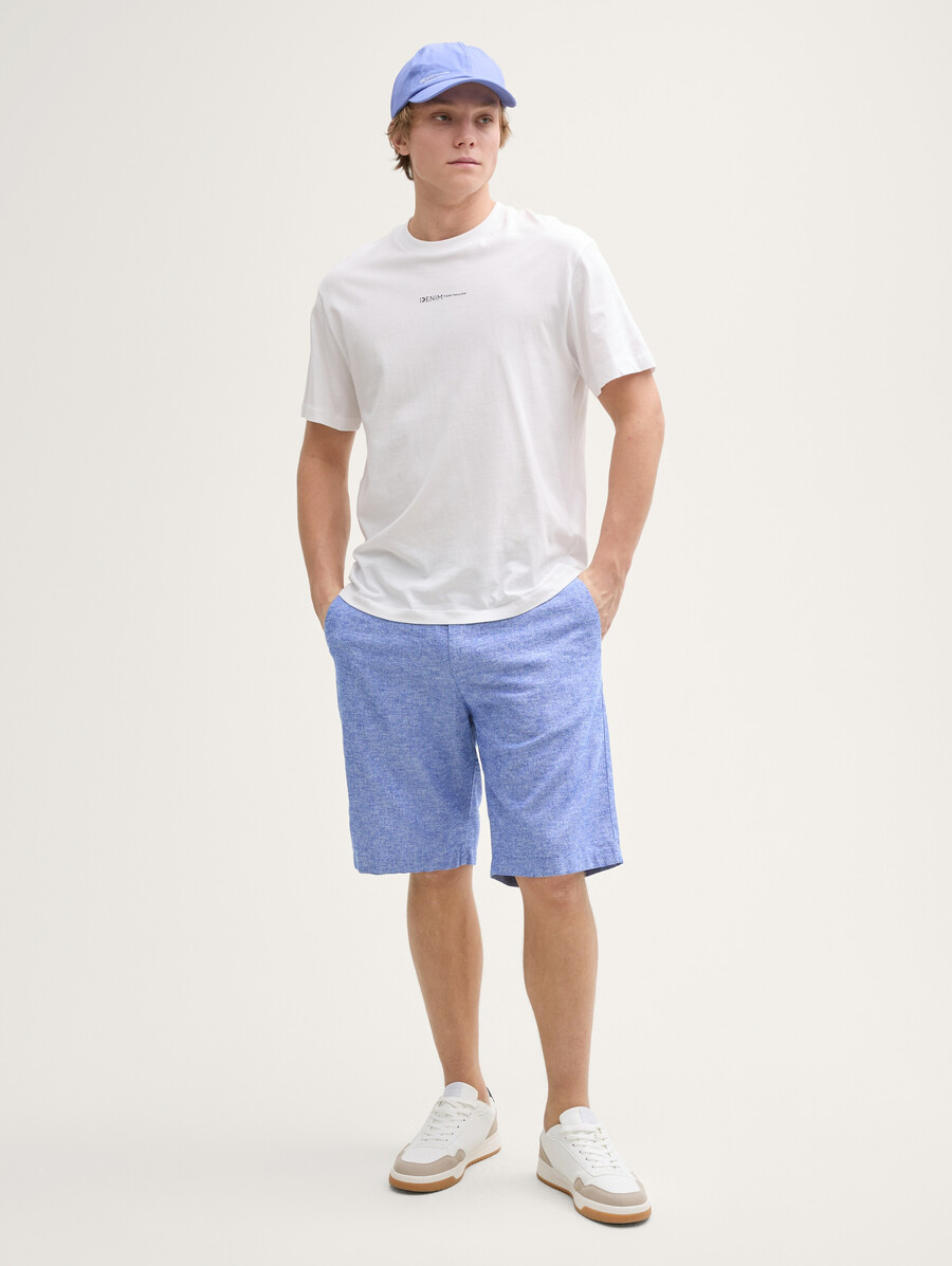 lässige shorts mit leinenanteil