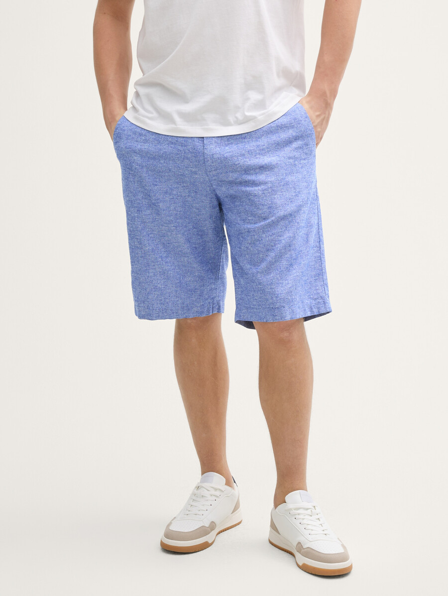 lässige shorts mit leinenanteil