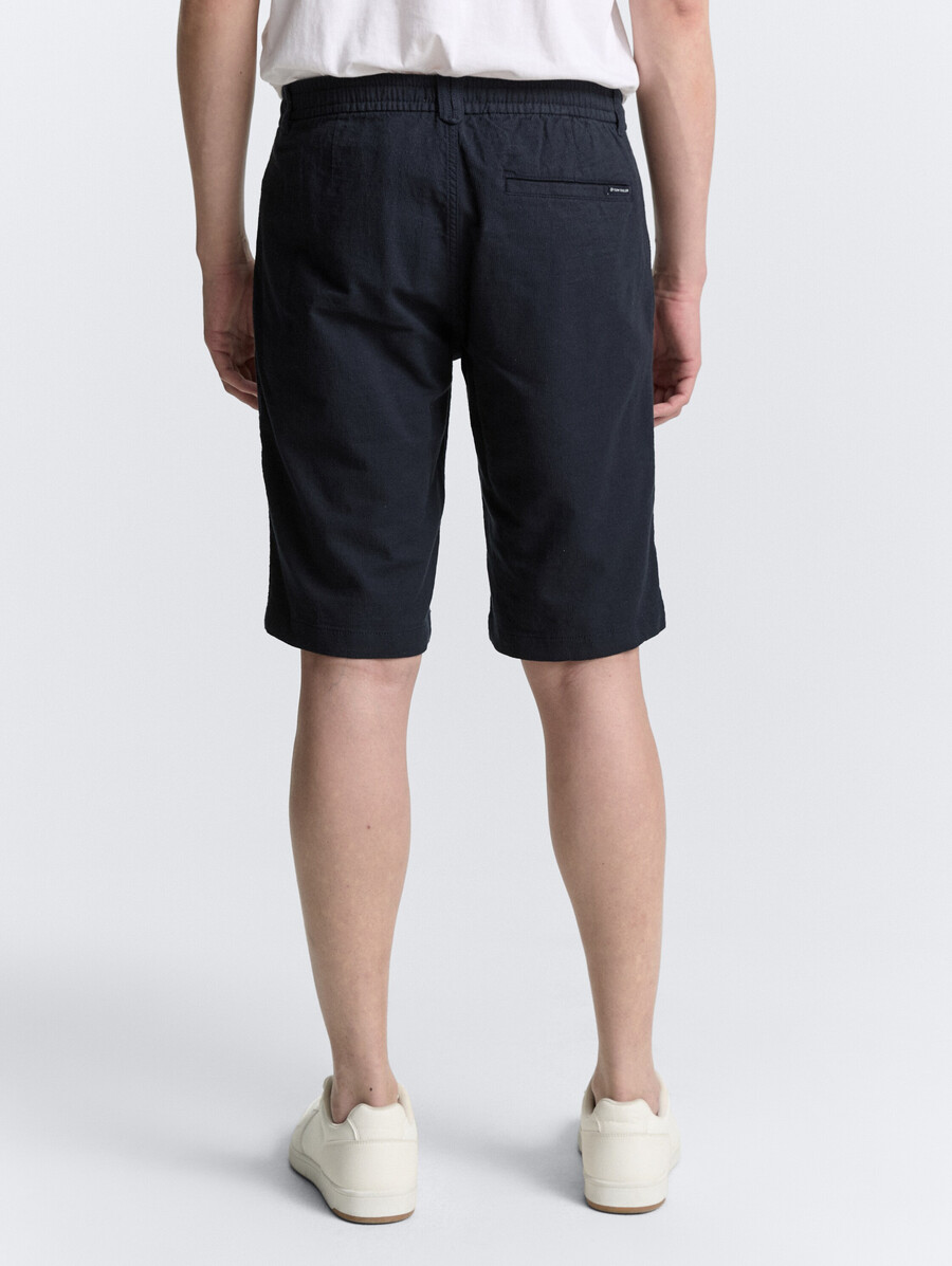 shorts in regulärer passform mit leinenanteil