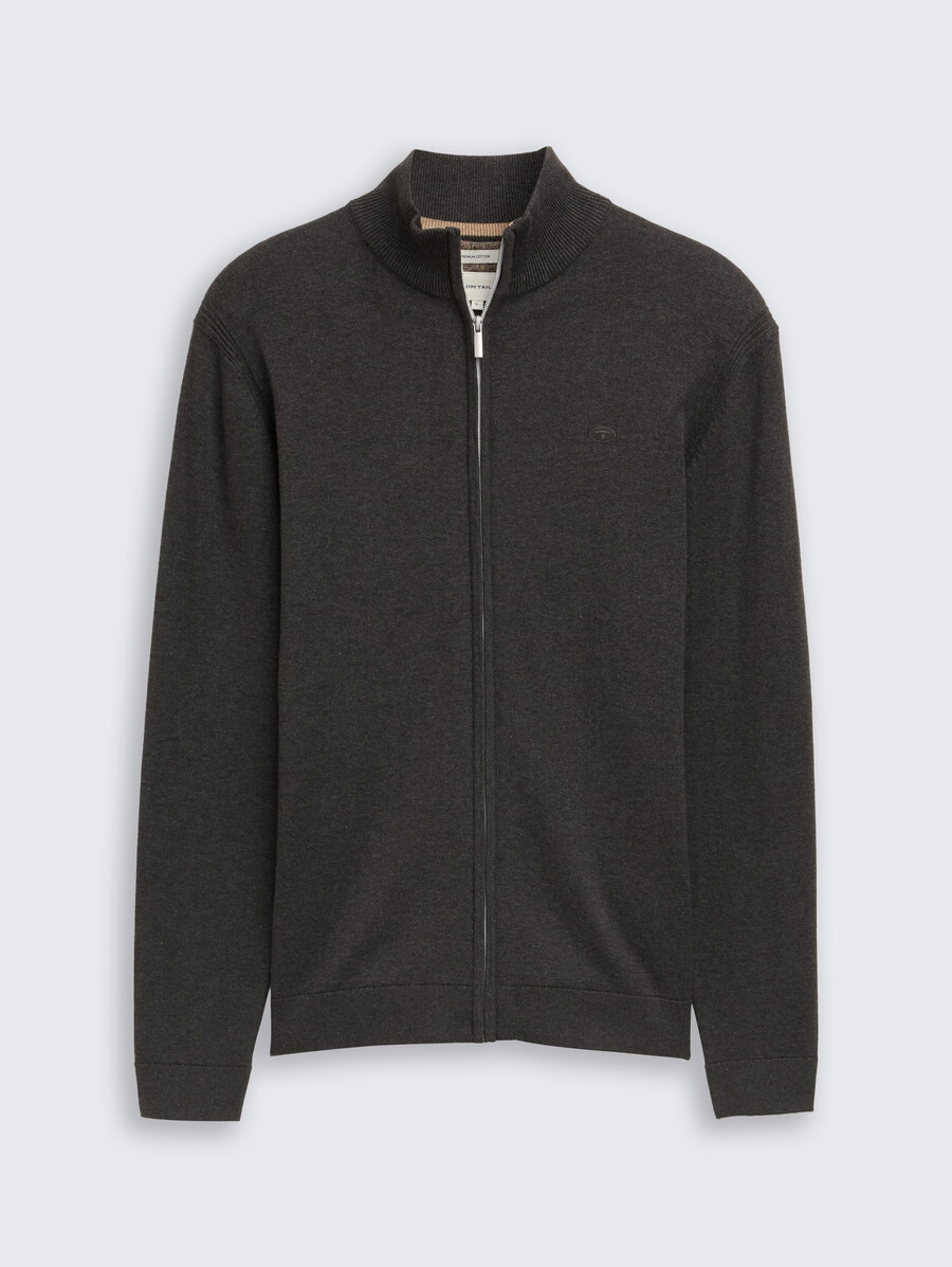 strickjacke mit stehkragen
