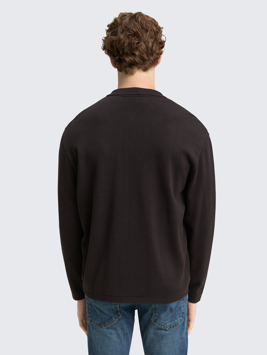 lässig geschnittene strickjacke mit reißverschluss
