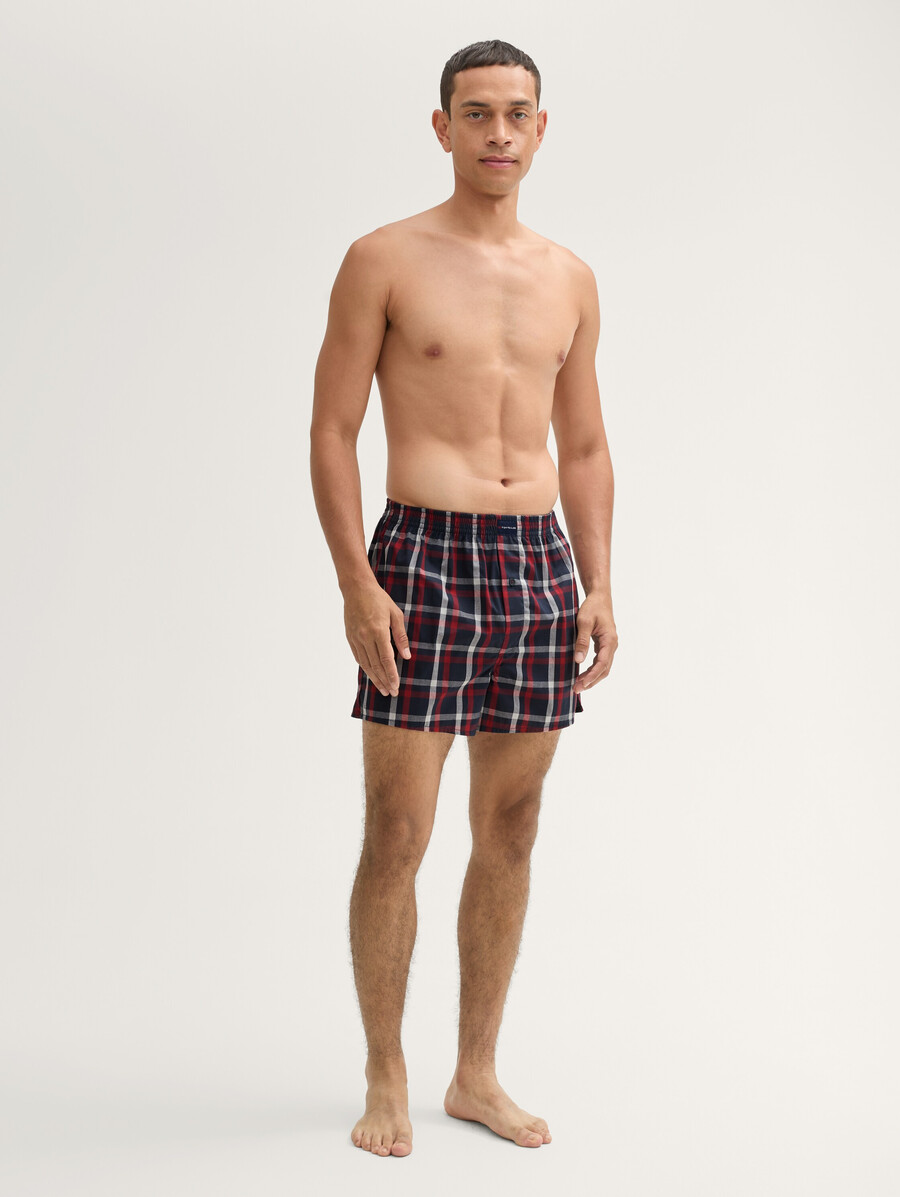 mittellange baumwollboxershorts im 2er-pack