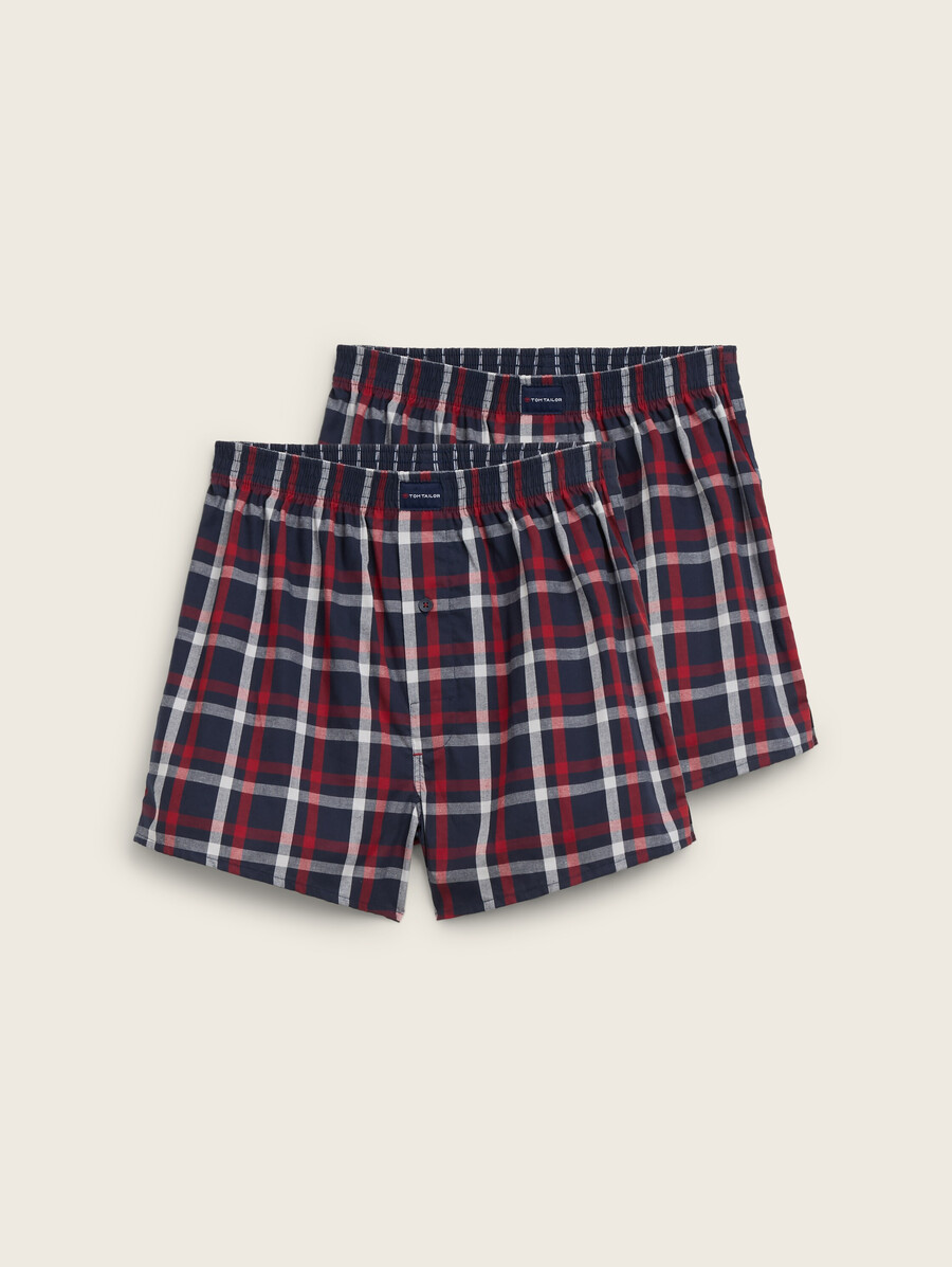 mittellange baumwollboxershorts im 2er-pack