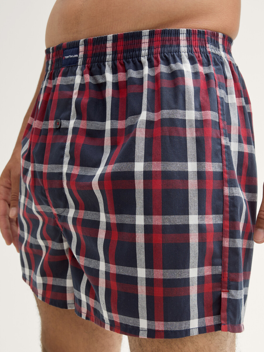 mittellange baumwollboxershorts im 2er-pack