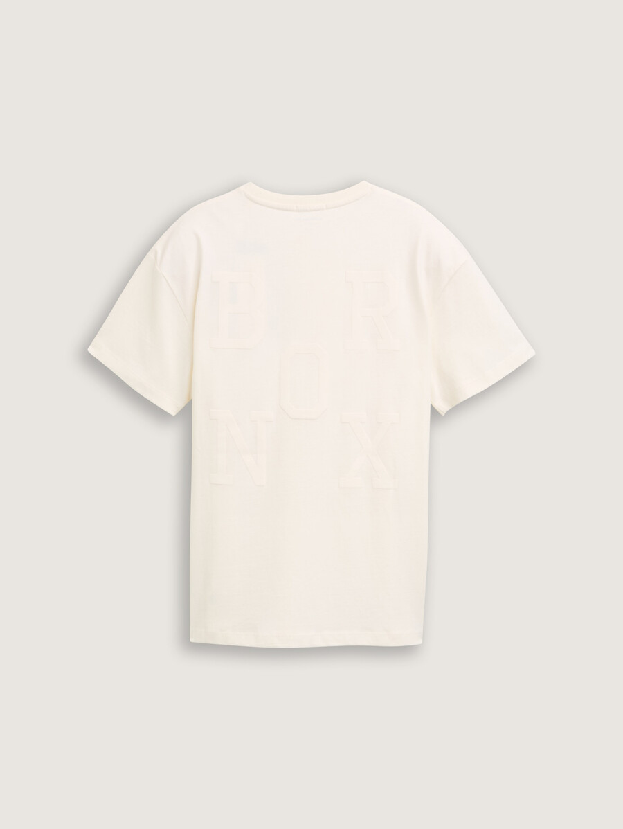 Übergroßes t-shirt mit rückendruck