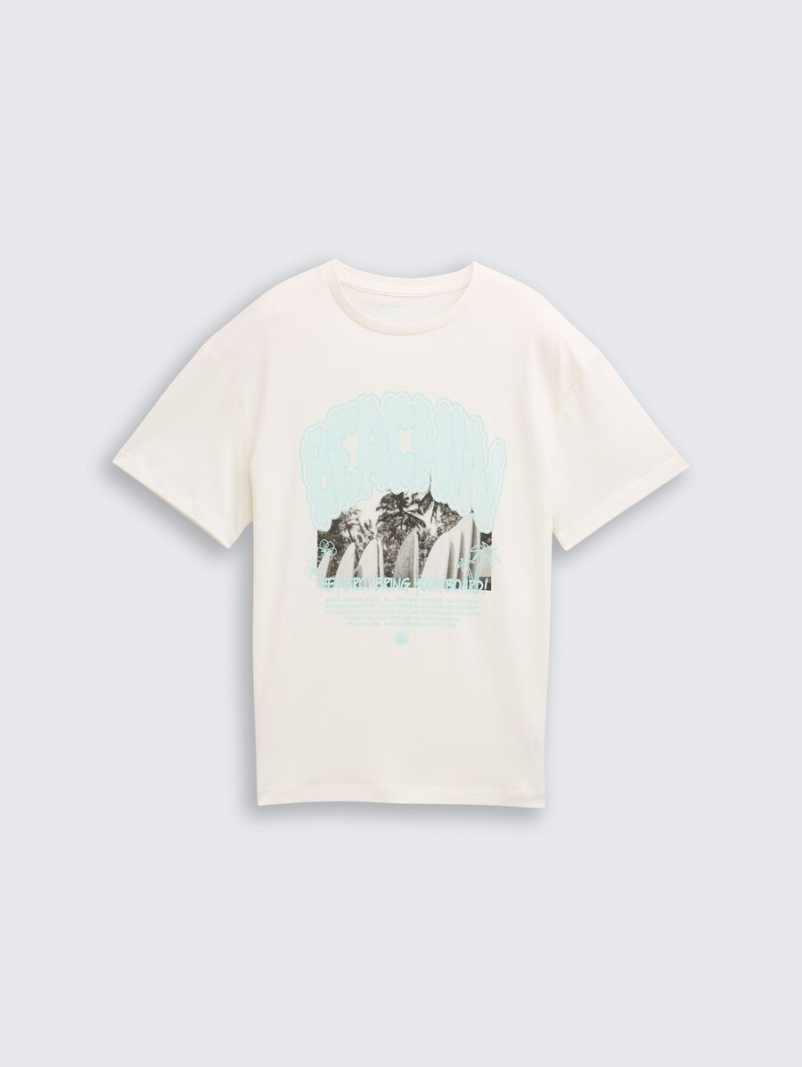 Übergroßes t-shirt mit aufdruck