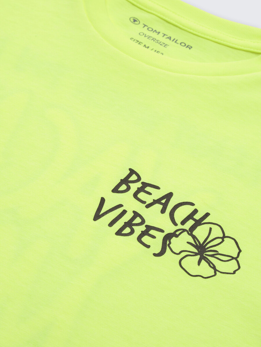 Übergroßes t-shirt mit aufdruck