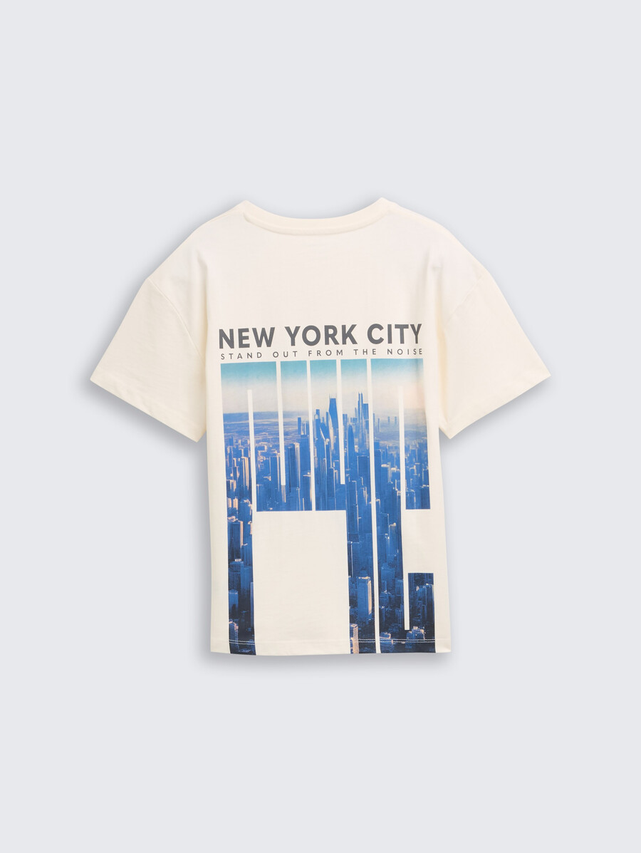 Übergroßes t-shirt mit rückendruck