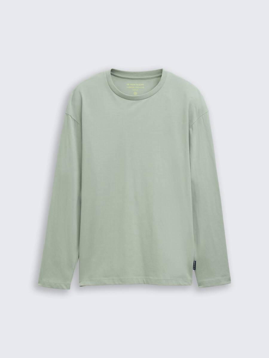 oversize-langarmhemd mit aufdruck