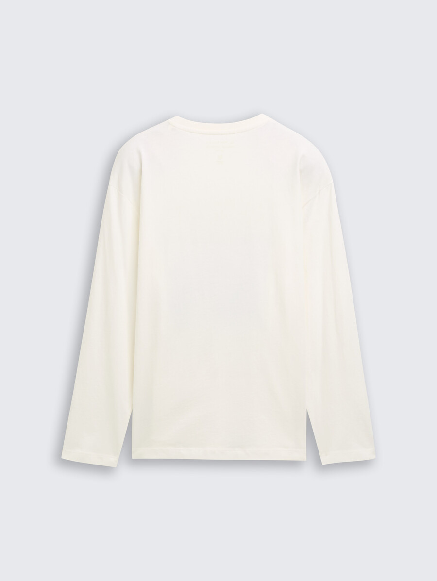 oversize-langarmhemd mit aufdruck
