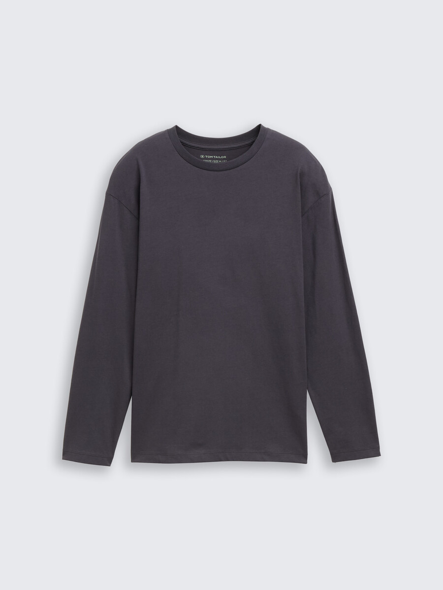 oversize-langarmhemd mit aufdruck