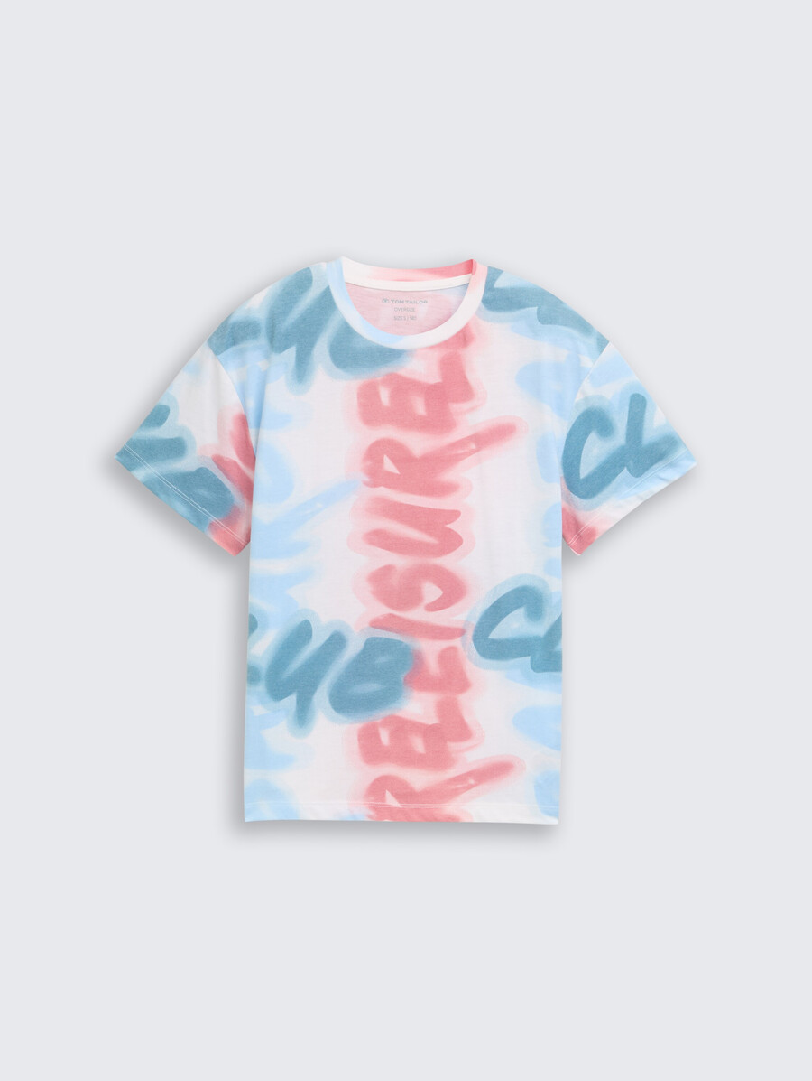 Übergroßes t-shirt mit allover-print