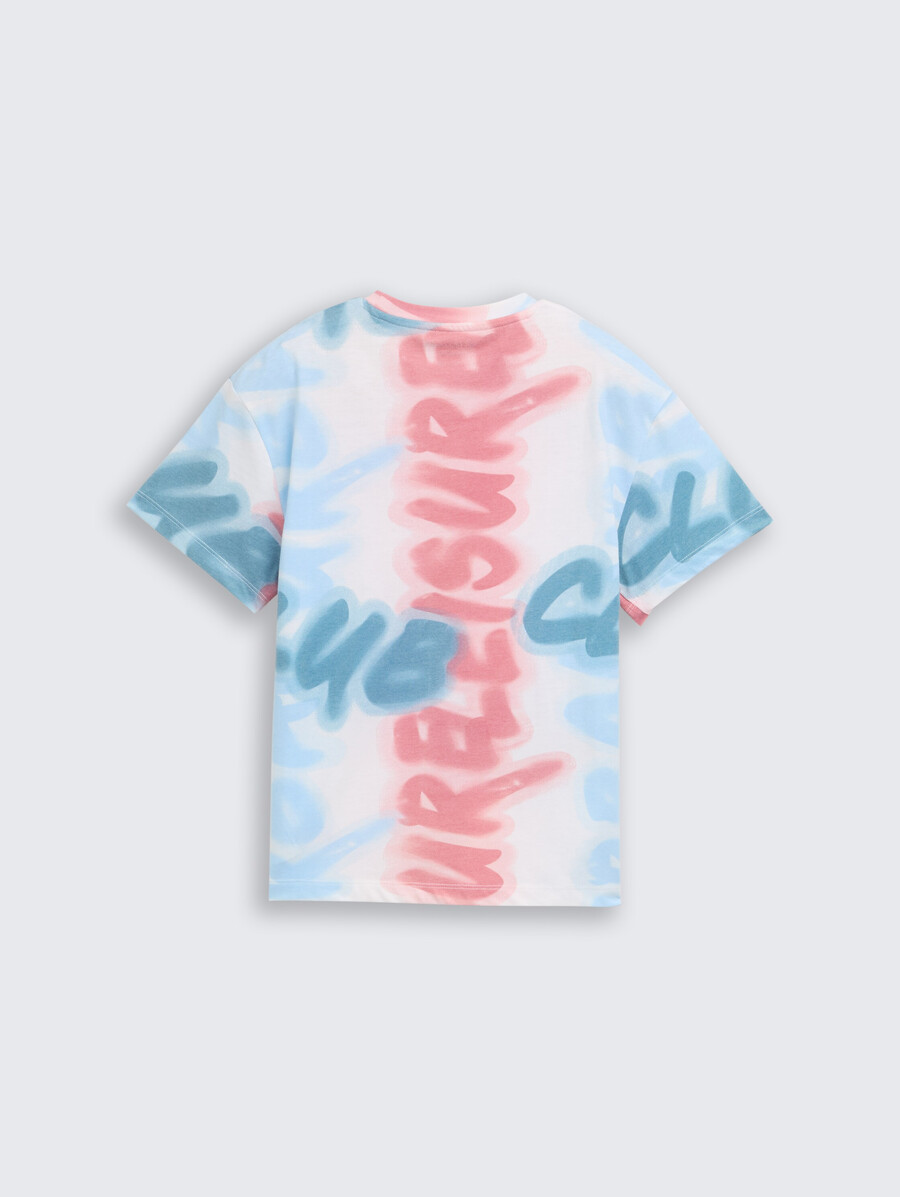 Übergroßes t-shirt mit allover-print