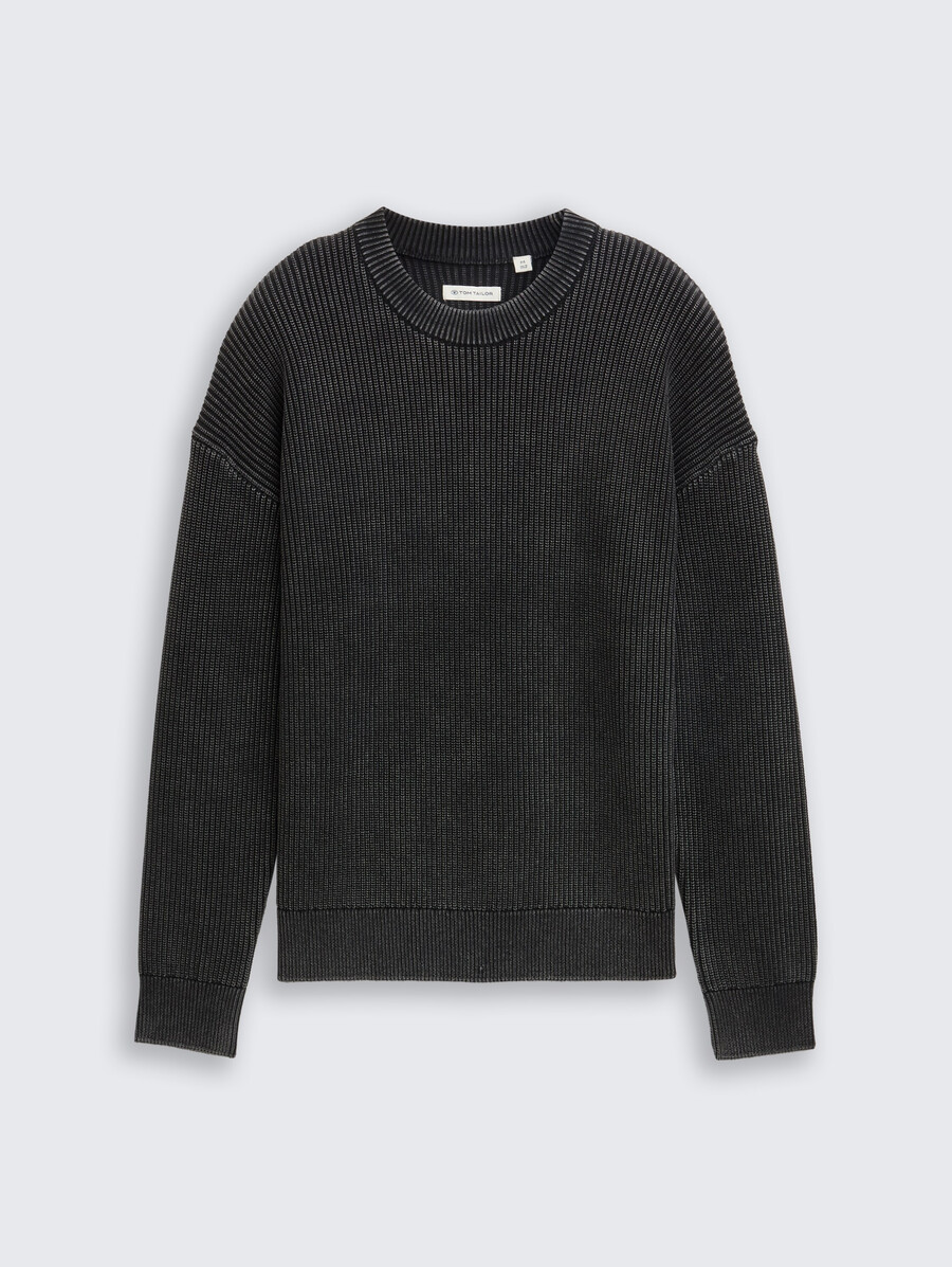 strickpullover im used-look