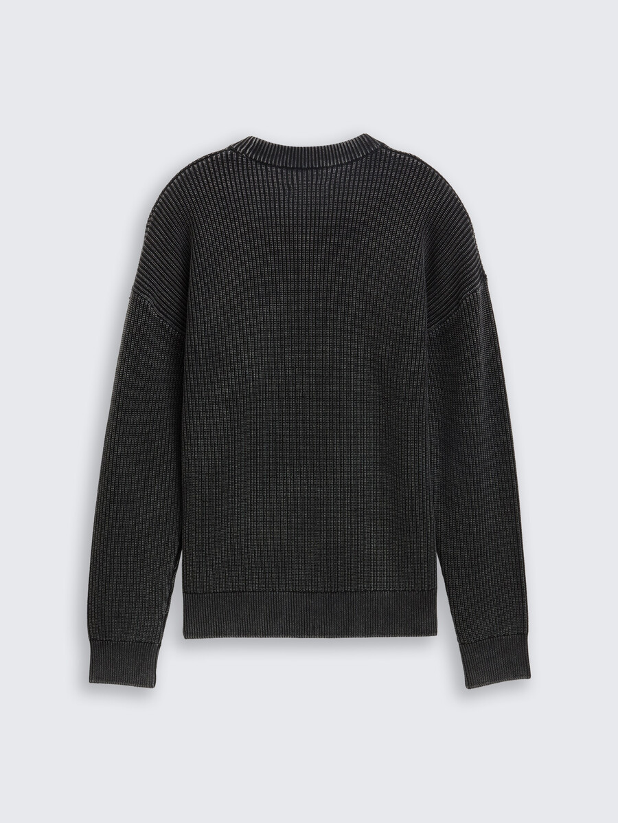 strickpullover im used-look