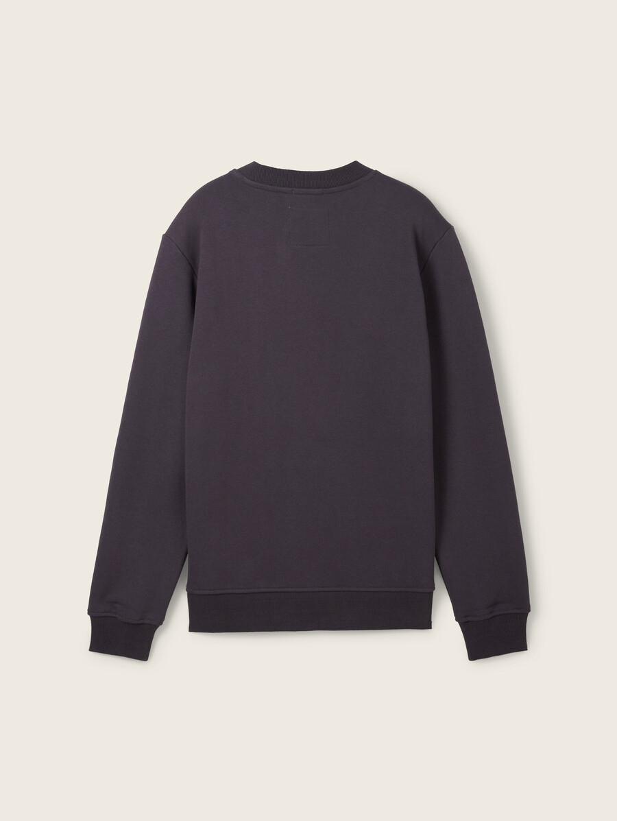 sweatshirt mit logo-aufnäher
