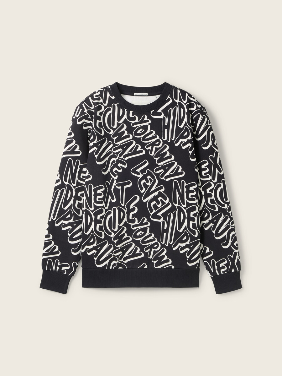 sweatshirt mit print aus bio-baumwolle