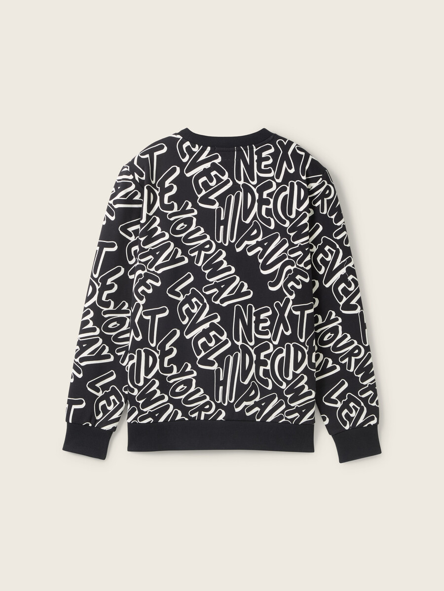 sweatshirt mit print aus bio-baumwolle