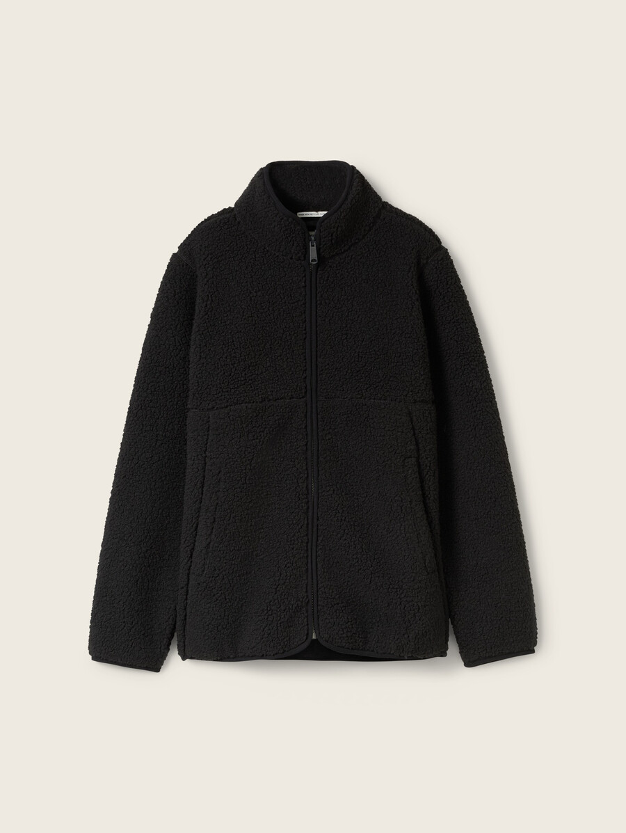 teddyjacke mit stehkragen