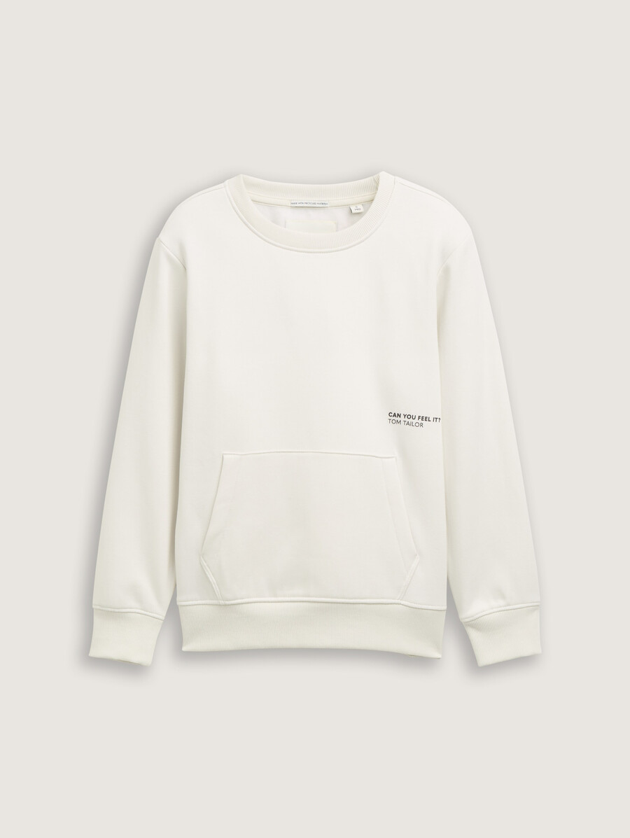 basic-sweatshirt mit kängurutasche