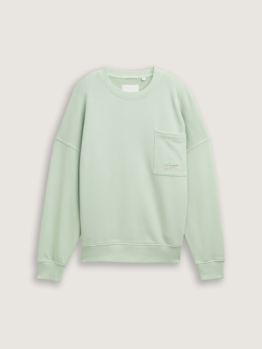 oversize-sweatshirt mit brusttasche
