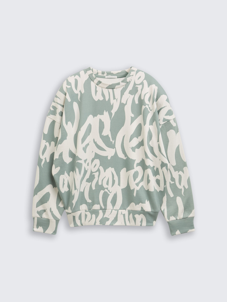 oversized-sweatshirt mit allover-print
