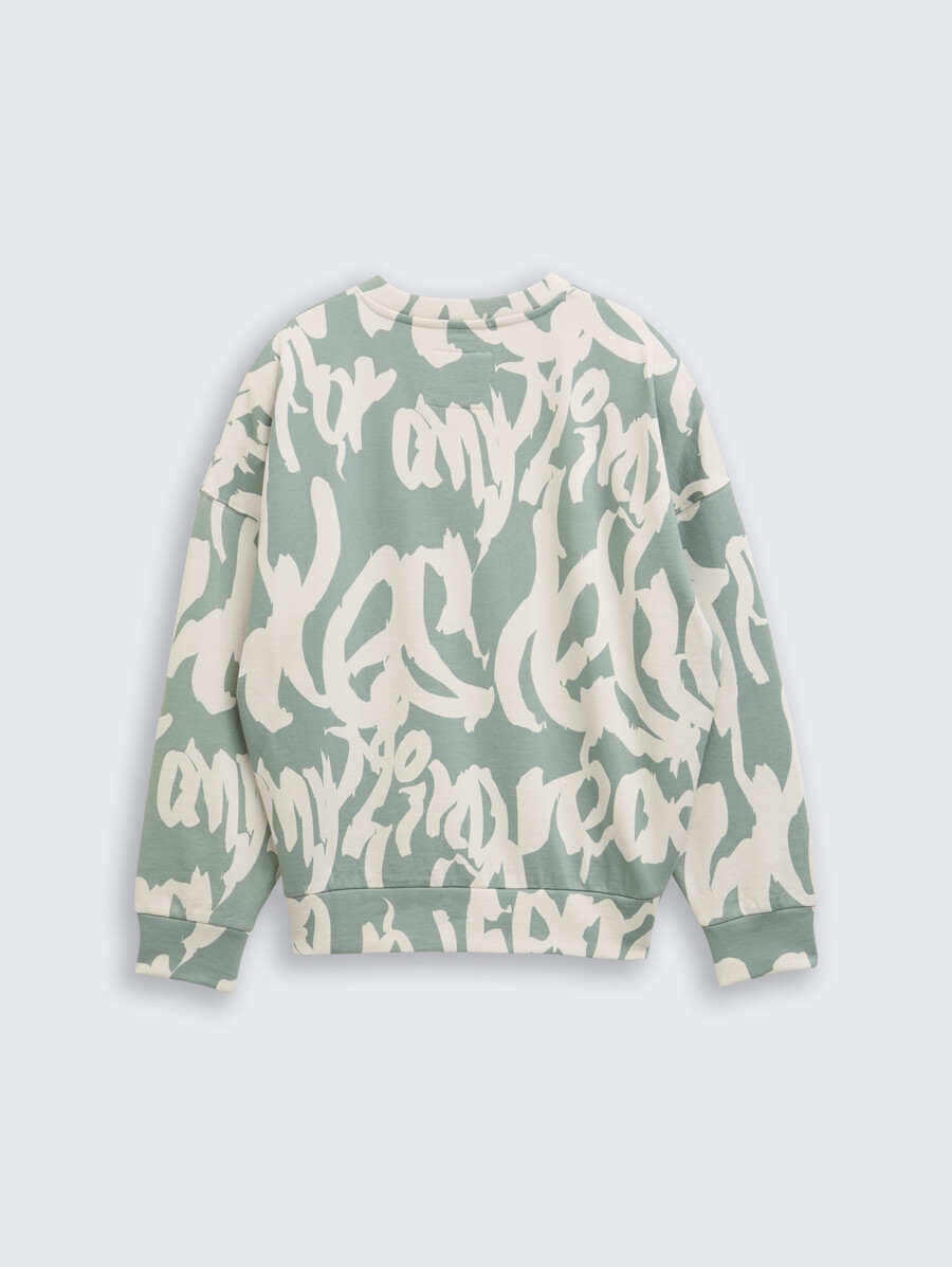 oversized-sweatshirt mit allover-print