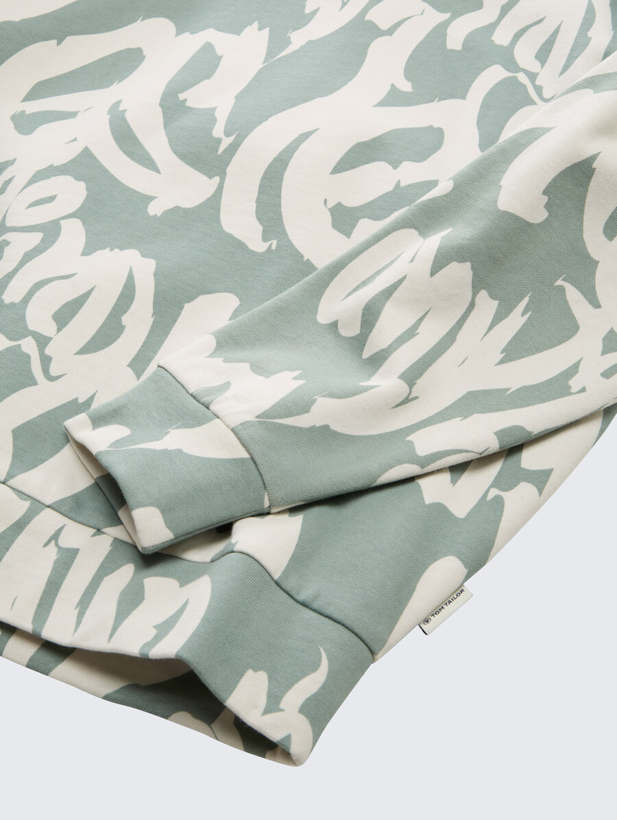 oversized-sweatshirt mit allover-print