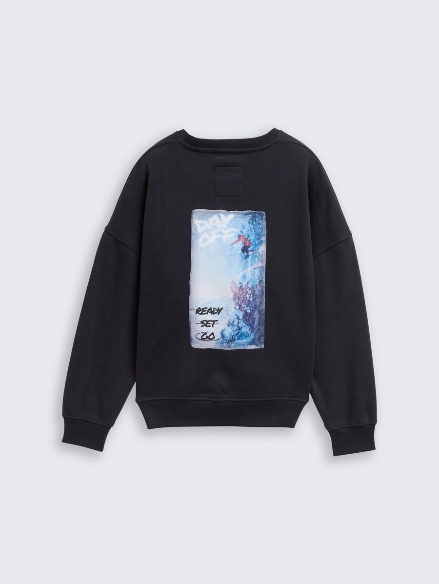 oversize-sweatshirt mit rückendruck