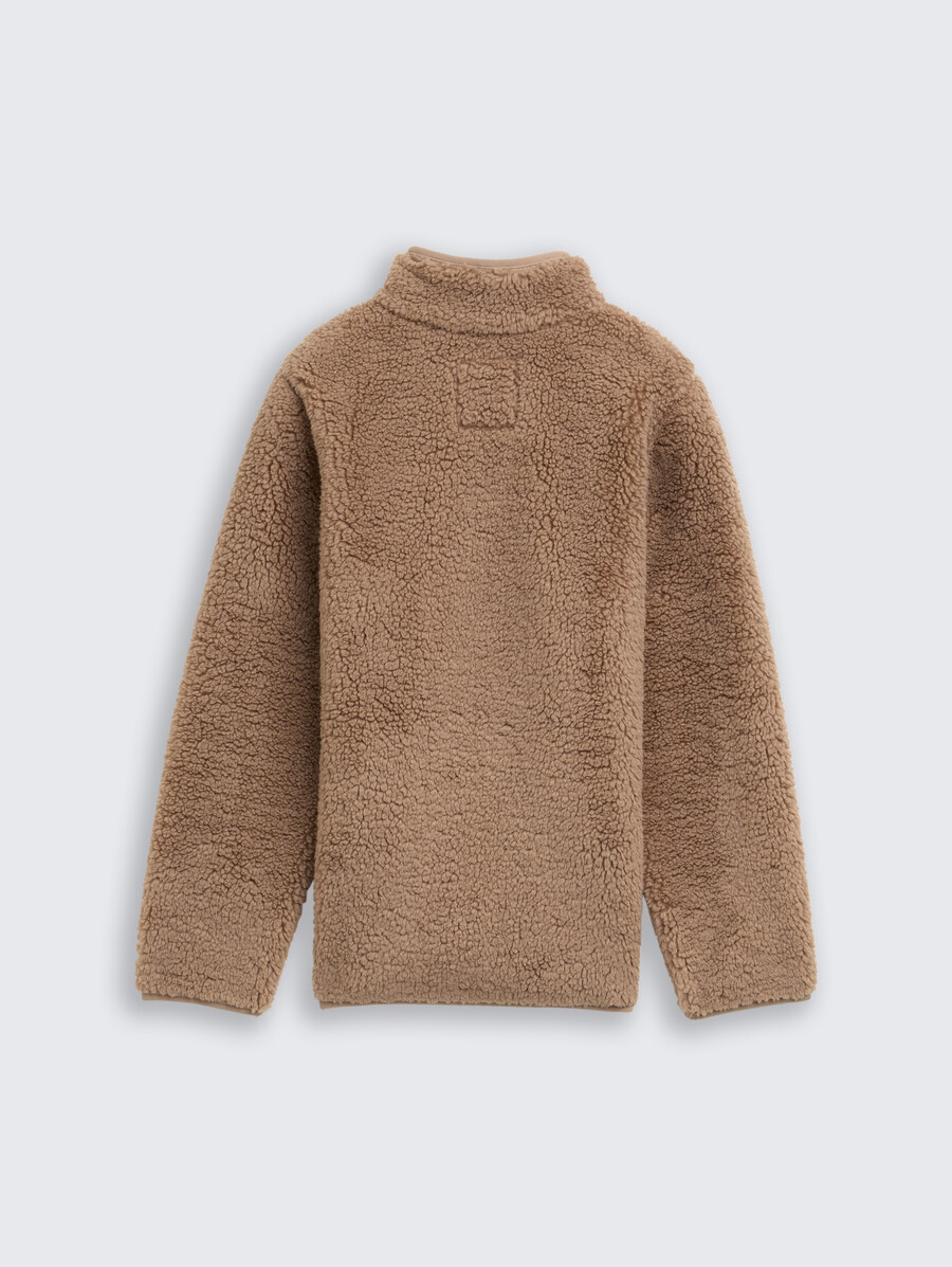 teddy-sweatshirtjacke mit fleece