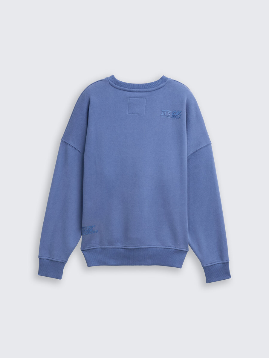 oversize-sweatshirt mit rückendruck