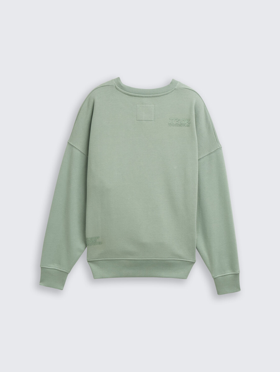 oversize-sweatshirt mit rückendruck