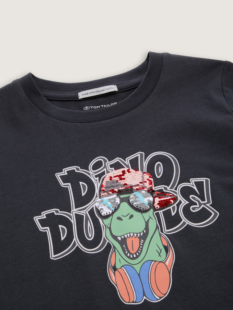 t-shirt mit wendepailletten