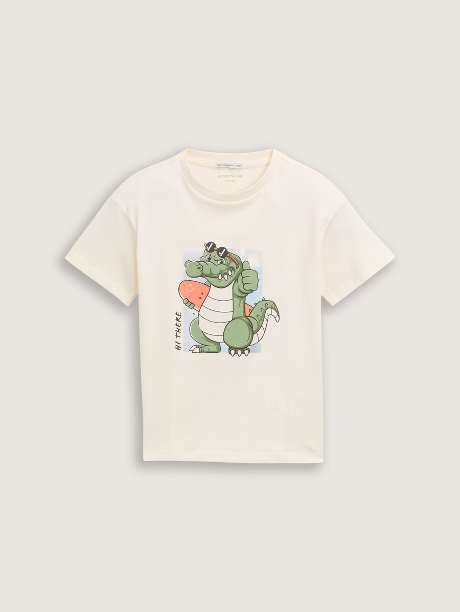 Übergroßes t-shirt mit aufdruck