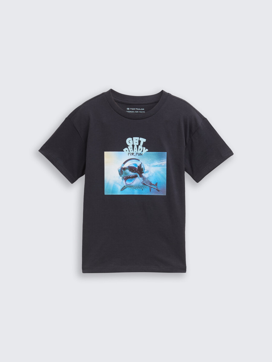 Übergroßes t-shirt mit aufdruck
