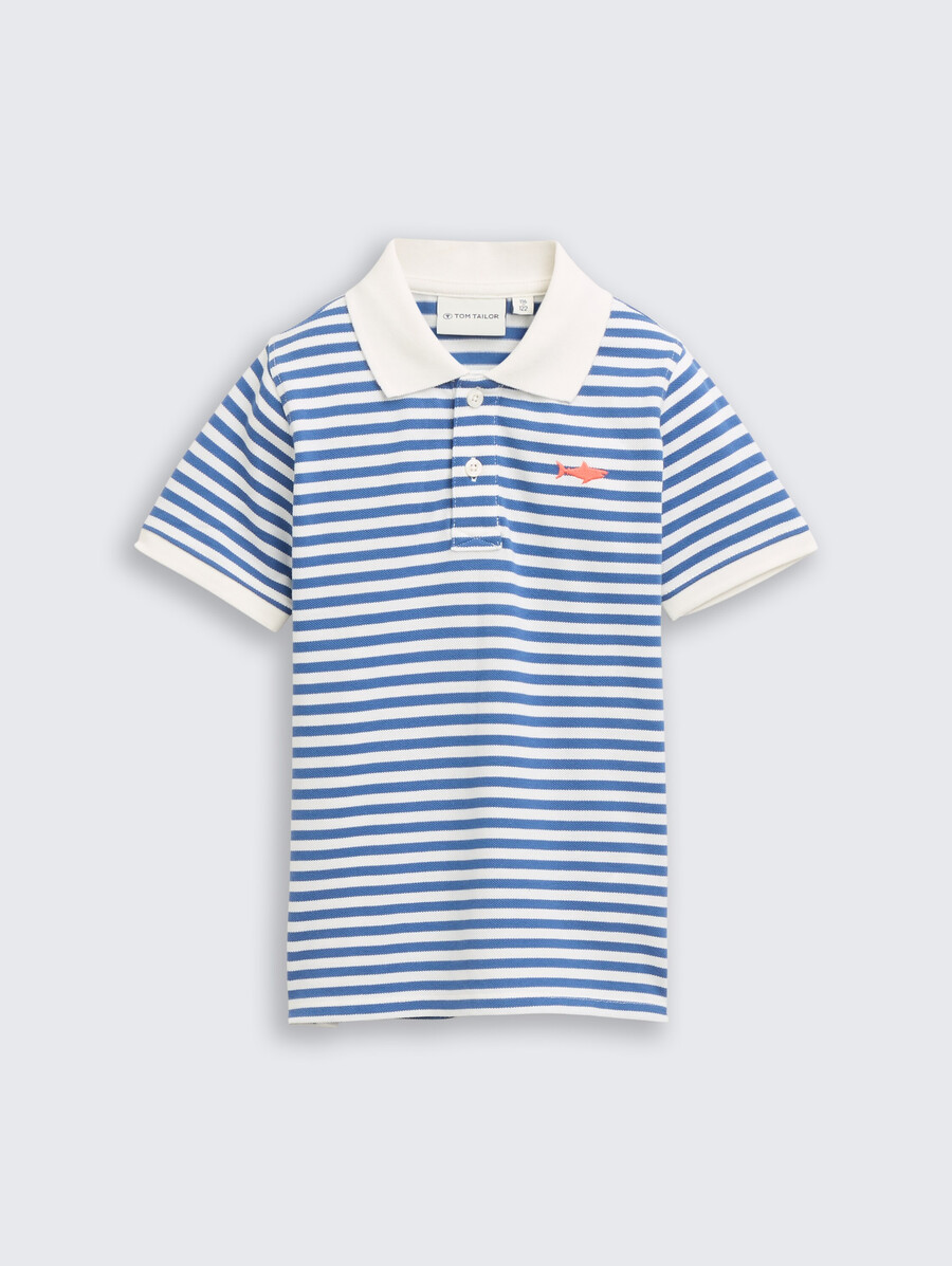 piqué-poloshirt mit stickerei