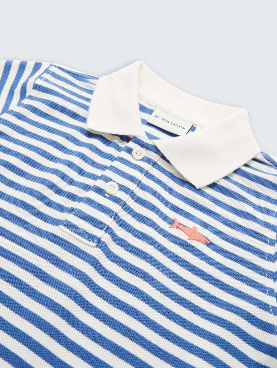 piqué-poloshirt mit stickerei