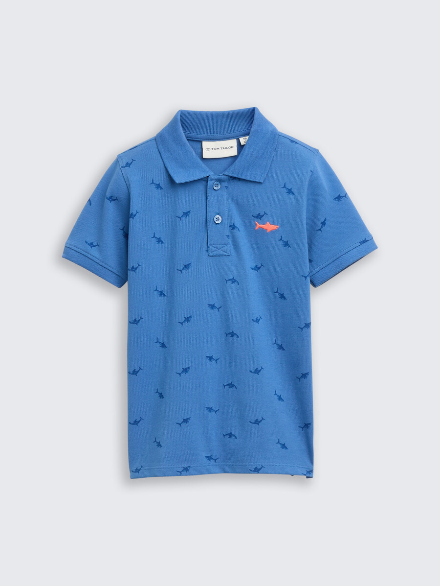 piqué-poloshirt mit stickerei
