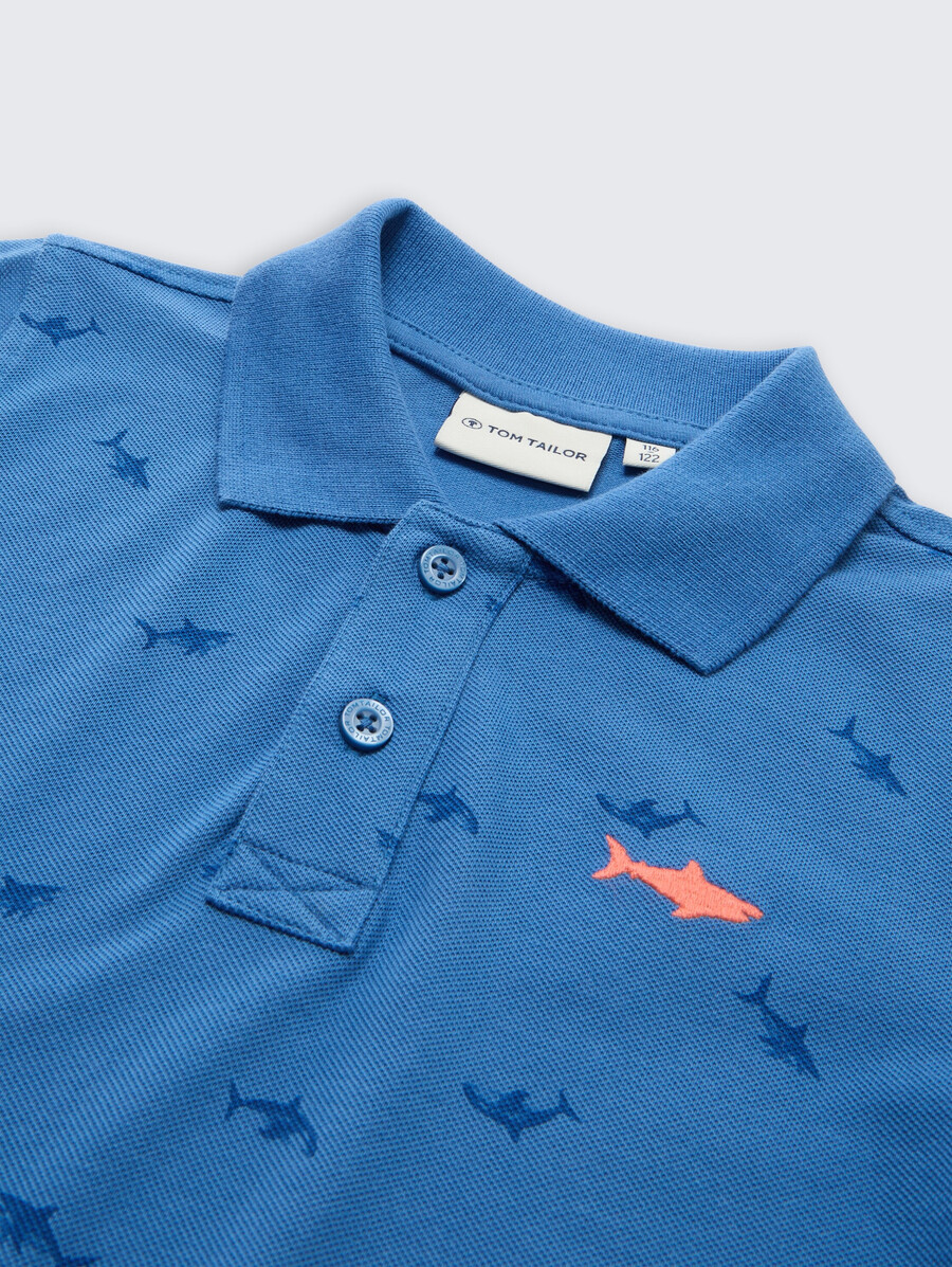 piqué-poloshirt mit stickerei