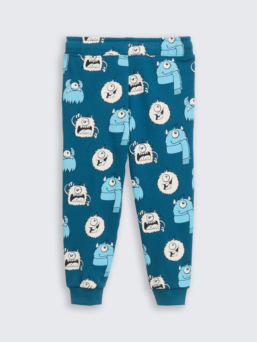einfache jogginghose mit allover-print