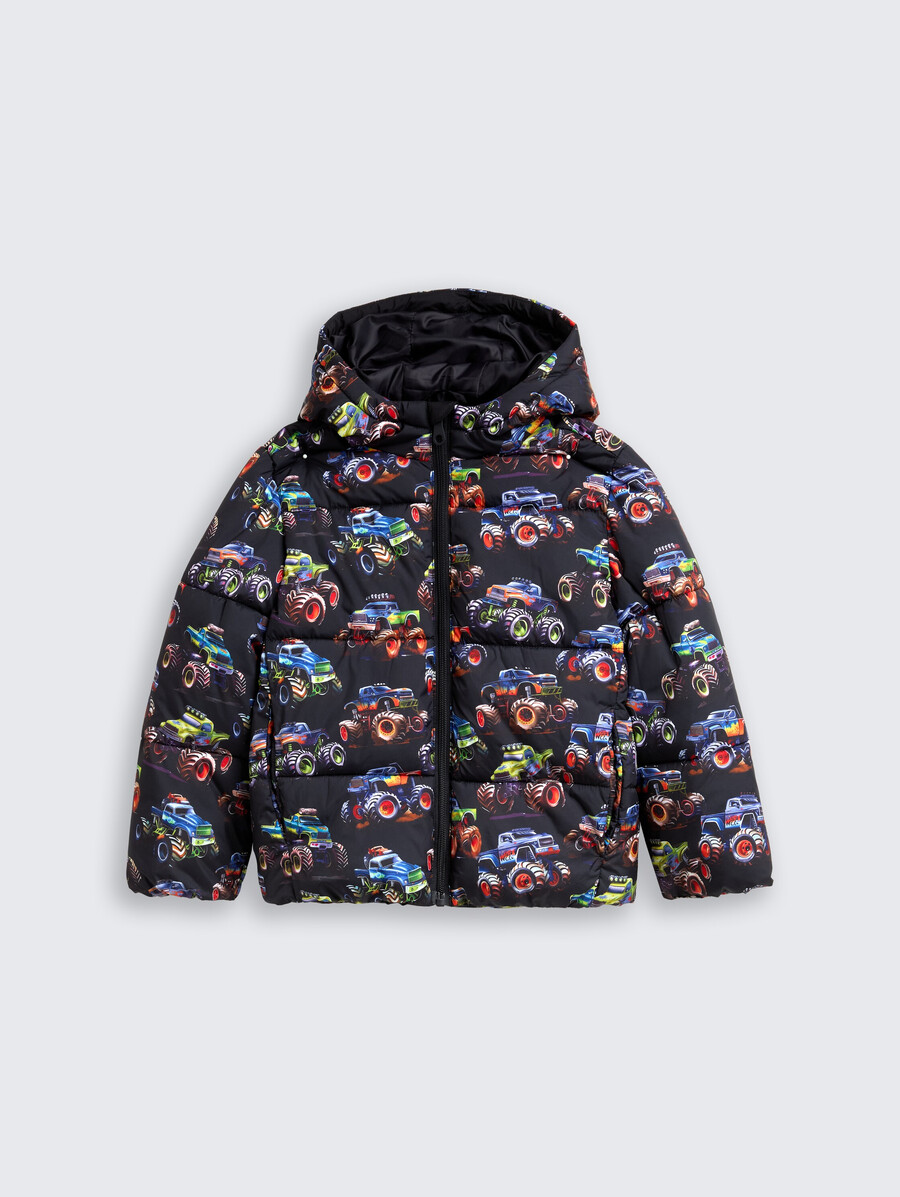 steppjacke mit allover-print