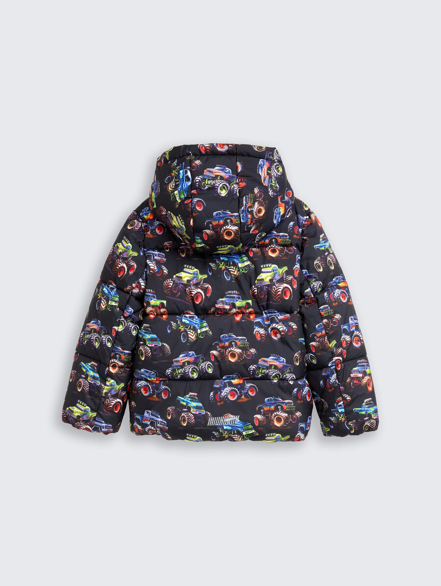steppjacke mit allover-print