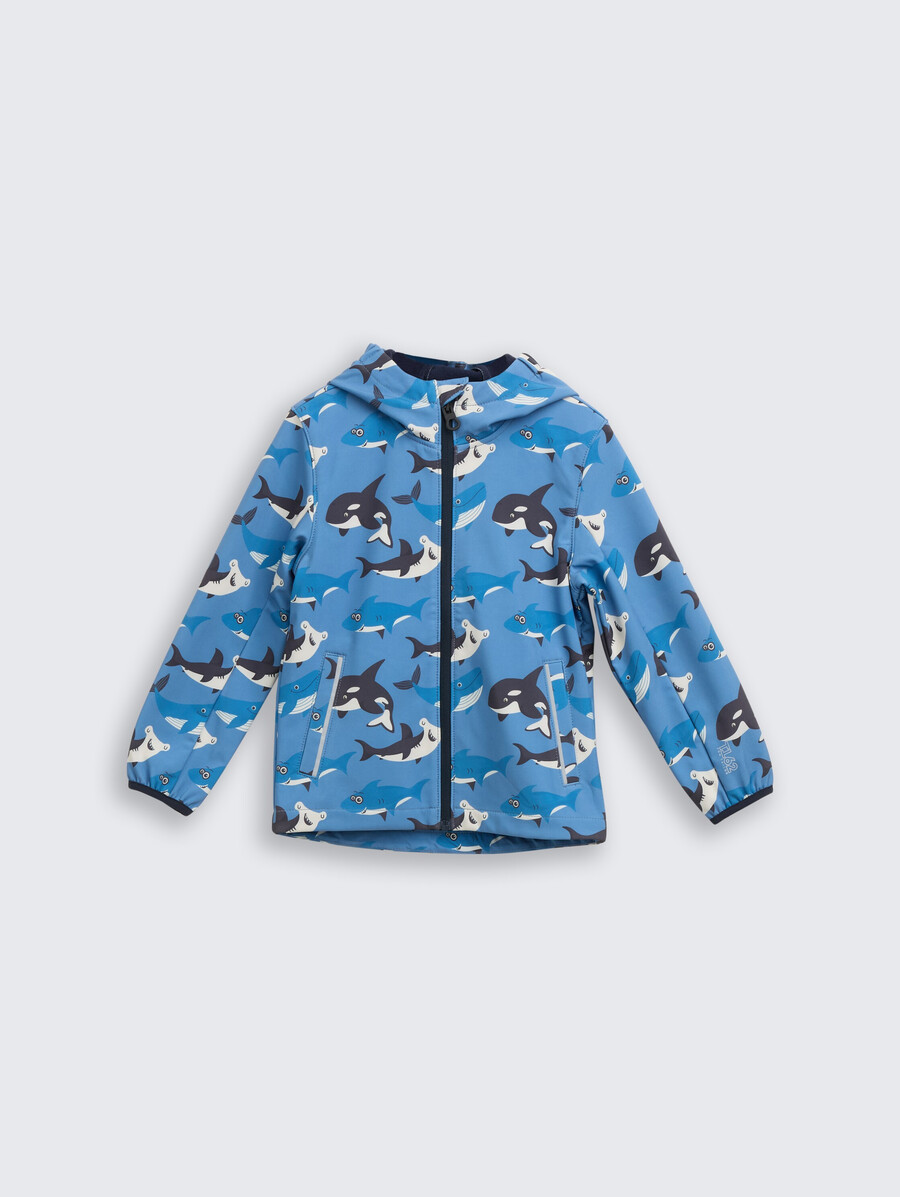 softshelljacke mit allover-print